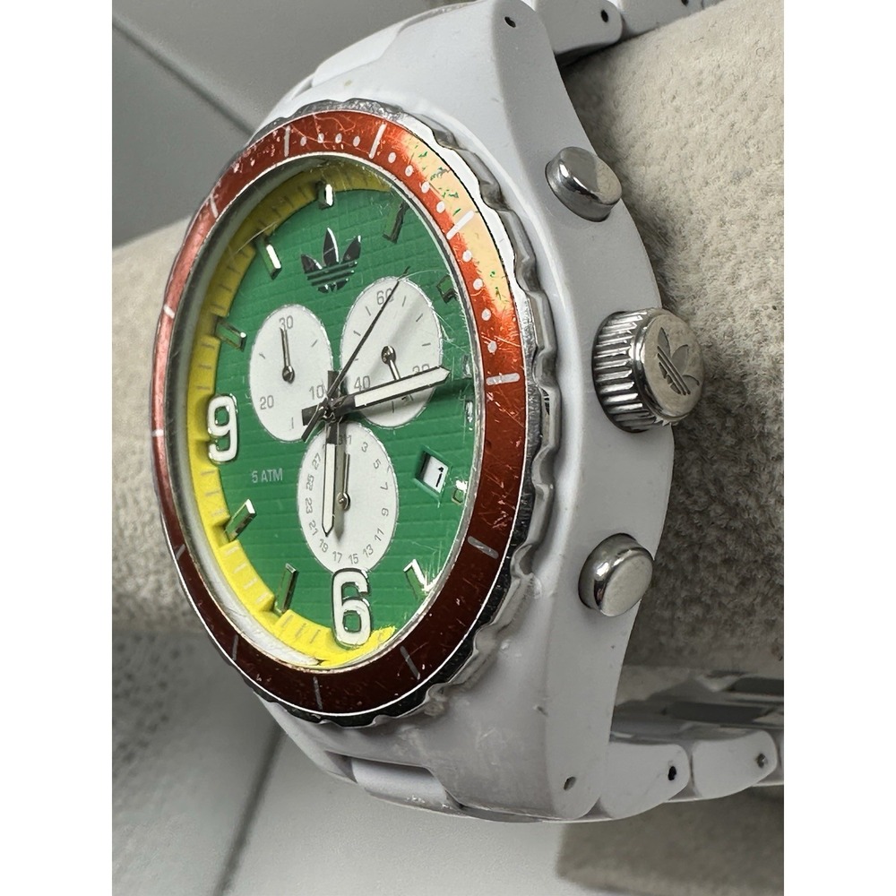 Adidas ADH2633 Rasta Mens Watch New Battery 47MM 8.5" R53 - Picture 2 of 9
